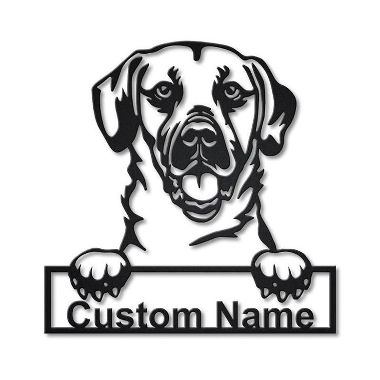 Personalized Black Mouth Cur Dog Metal Sign Art | Custom Black Mouth Cur Dog Metal Sign | Father's Day Gift | Pets Gift | Birthday Gift