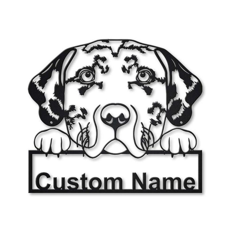 Personalized Catahoula Leopard Dog Metal Sign Art | Custom Catahoula Leopard Dog Metal Sign | Dog Gift | Birthday Gift | Animal Funny