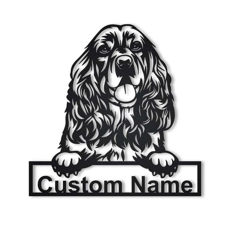 Personalized Cocker Spaniel Dog Metal Sign Art | Custom Cocker Spaniel Dog Metal Sign | Dog Gift | Birthday Gift | Animal Funny