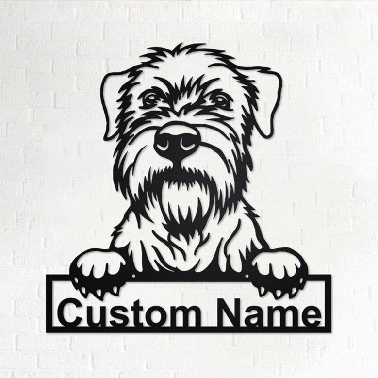 Custom Wheaten Terrier Dog Metal Wall Art, Personalized Wheaten Terrier Dog Name Sign Decoration For Room, Wheaten Terrier Dog Home Decor