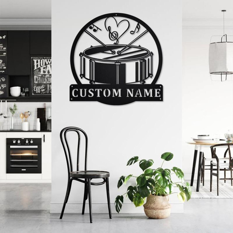 Personalized Snare Drum Metal Sign | Snare Drum Metal Wall Art |Snare Drum Metal wall Decor | Snare Drum Gift | Custom Snare Drum