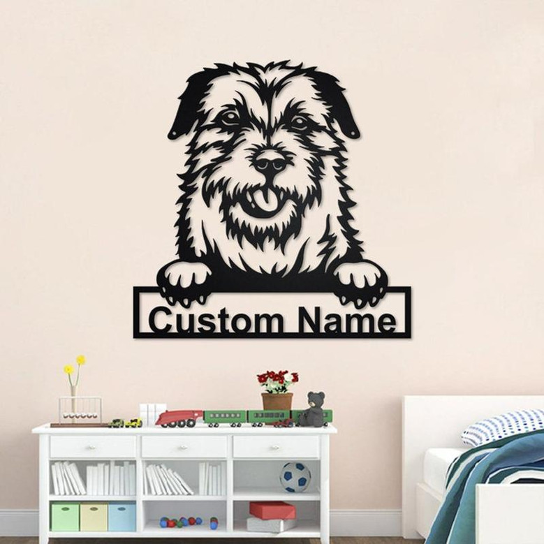 Personalized Border Terrier Metal Sign | Border Terrier Metal Wall Art | Dog Metal Sign | Dog Lover Gift | Border Terrier | Custom Dog