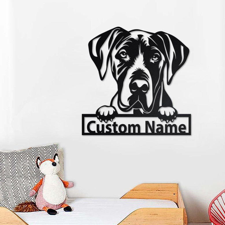 Personalized Great Dane Metal Sign | Great Dane Metal Wall Art | Dog Metal Sign | Great Dane Gift | Great Dane Lover Gift | Great Dane Lover