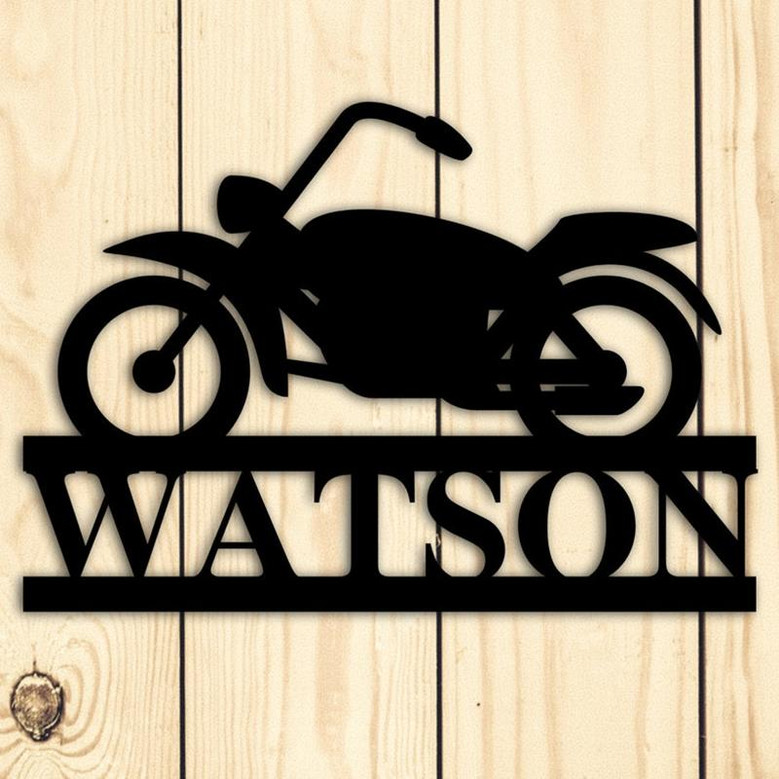 Custom Metal Motorcycle Sign, wall hanging, Motorcycle sign, Motorcycle, custom name sign, custom home decor, personalized,Christmas, xmas