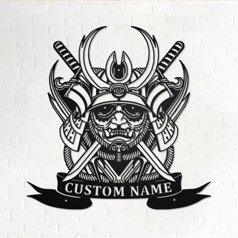 Custom The Blackout Samurai Metal Wall Art, Personalized Samurai Name Sign Decoration For Room, Samurai Home Decor, Custom Samurai