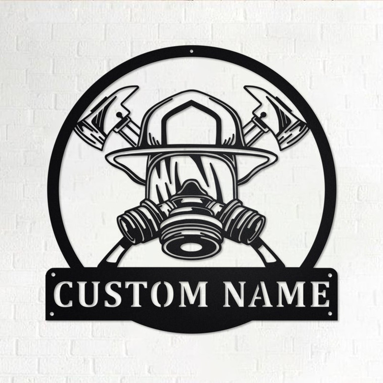 Custom Firefighter Metal Wall Art, Personalized Firefighter Name Sign Decoration For Room, Firefighter Metal Home Decor, Custom Firefighter