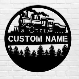 Custom Train Metal Wall Decor