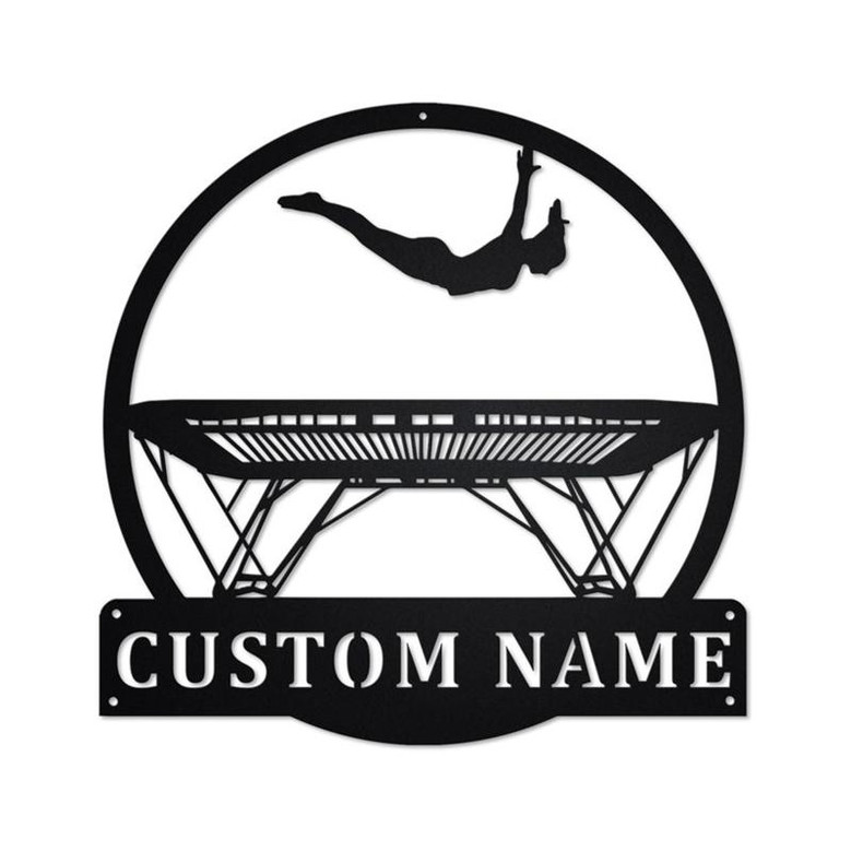 Personalized Trampolining Metal Sign | Trampolining Metal Wall Art | Trampolining Metal wall Decor | Trampolining Lover| Custom Trampolining