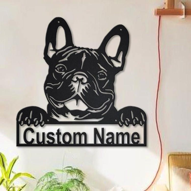 Personalized French Bulldog Metal Sign Art v2 | Custom French Bulldog Metal Sign | French Bulldog Dog Gifts for Men | Dog Gift | Animal Gift
