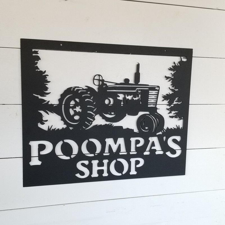 Custom Metal Tractor Sign Metal Tractor Sign Indoor Or Outdoor Tractor Farm Sign 1