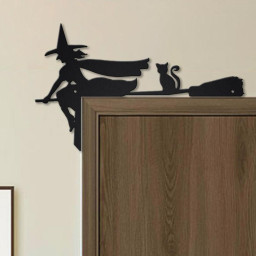 Halloween Witch Door Corner Metal Sign | Witch Metal Wall Art | Witch Tree Metal wall Decor | Halloween Metal Decor | Halloween Decor