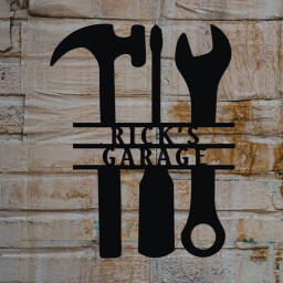 Personalized Garage Metal Decor, Customize Sign, Metal Sign, Metal Wall Art, Garage Decor