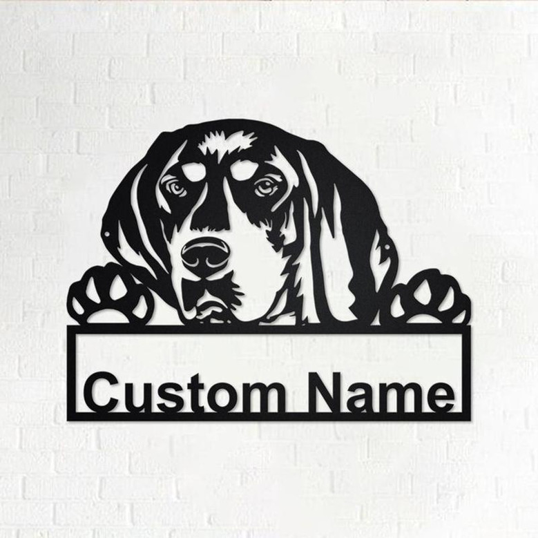 Personalized Bluetick Coonhound Metal Sign| Bluetick Coonhound Metal Wall Art| Dog Metal Sign| Dog Lover Gift| Bluetick Coonhound Lover Gift