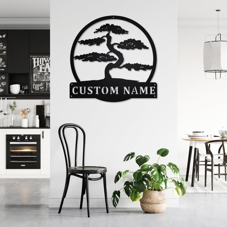 Personalized Bonsai Tree Metal Wall Decor| Bonsai Tree Metal Wall Art| Bonsai Tree Metal Sign| Bonsai Tree Lover| Gift For Bonsai Tree Lover