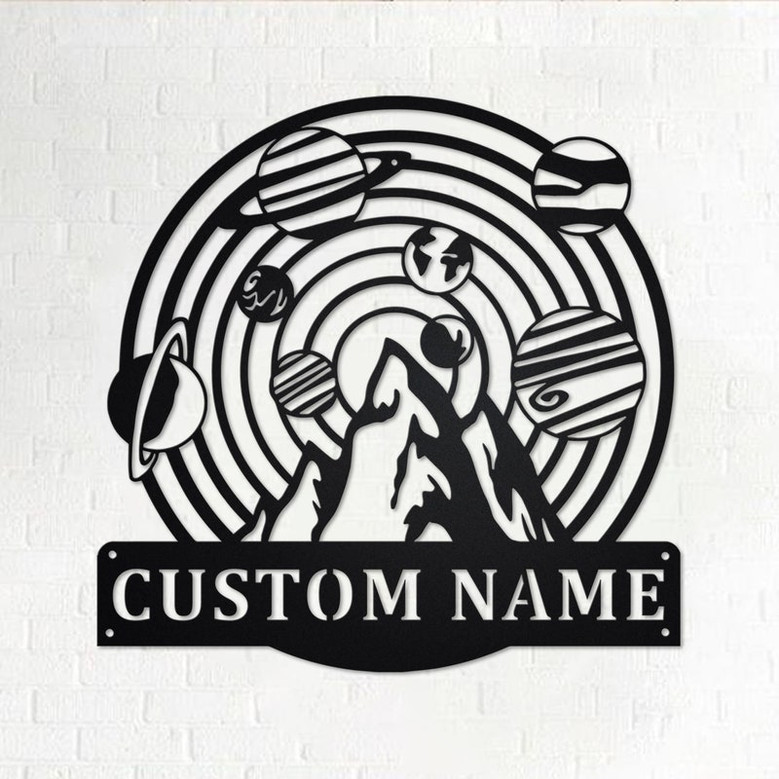 Custom Solar Metal Wall Art, Personalized Solar Name Sign Decoration For Room, Solar Home Decor,Custom Solar, Solar Metal Decor,Solar Lover