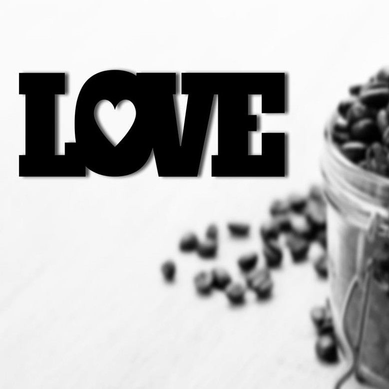 Love Sign \/ Love Metal Word \/ Inspirational Wall Art \/ Metal Word Sign \/ Cursive Word Wall Art \/ Farmhouse Decor