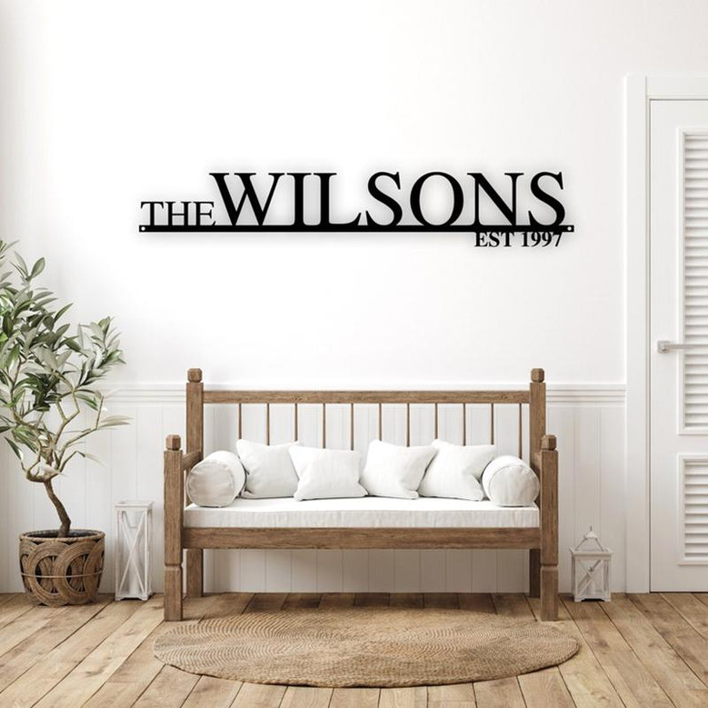 Personalized Family Name Sign, Metal Last Name Sign, Personalized Metal Name Sign, Established Last Name Sign, Metal Monogram, Bestseller