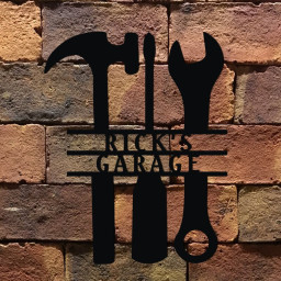 Personalized Garage Metal Decor, Customize Sign, Metal Sign, Metal Wall Art, Garage Decor