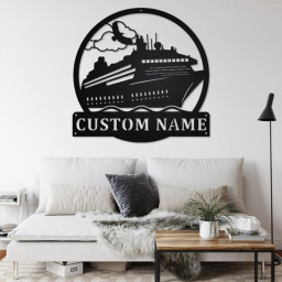 Custom Ship Metal Wall Art, Personalized Ship Name Sign Decoration For Room, Ship Metal Home Decor, Custom Ship, Ship Metal Decoration