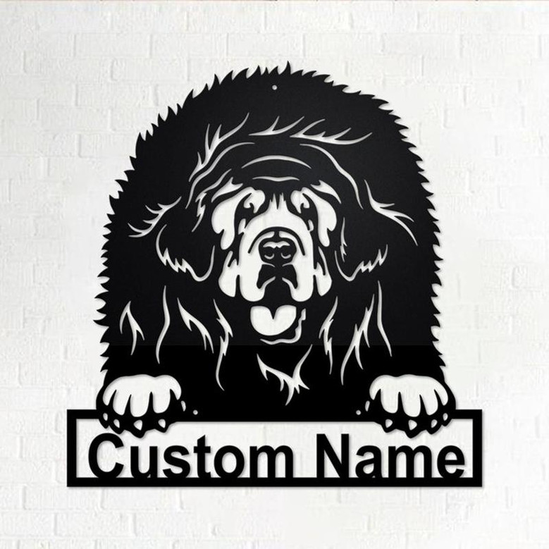 Custom Tibetan Mastiff Dog Metal Wall Art, Personalized Tibetan Mastiff Name Sign Decoration For Room, Tibetan Mastiff Home Decor,Custom Dog