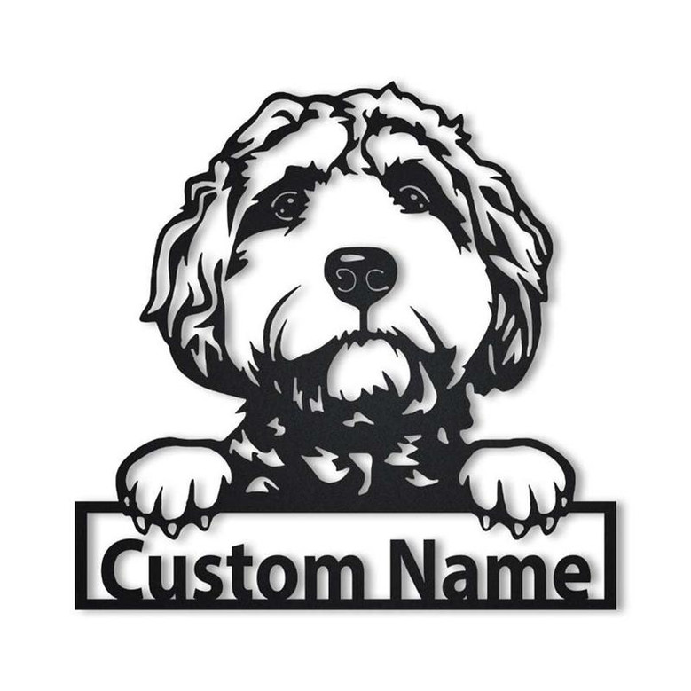 Personalized Goldendoodle Dog Metal Sign Art | Custom Goldendoodle Dog Metal Sign | Goldendoodle Dog Gifts Funny | Dog Gift | Animal Custom