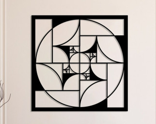 Golden Ratio Metal Wall Art, Fibonacci Spiral Wall Decor, Unique Modern Wall Art, Minimalist Wall Decor