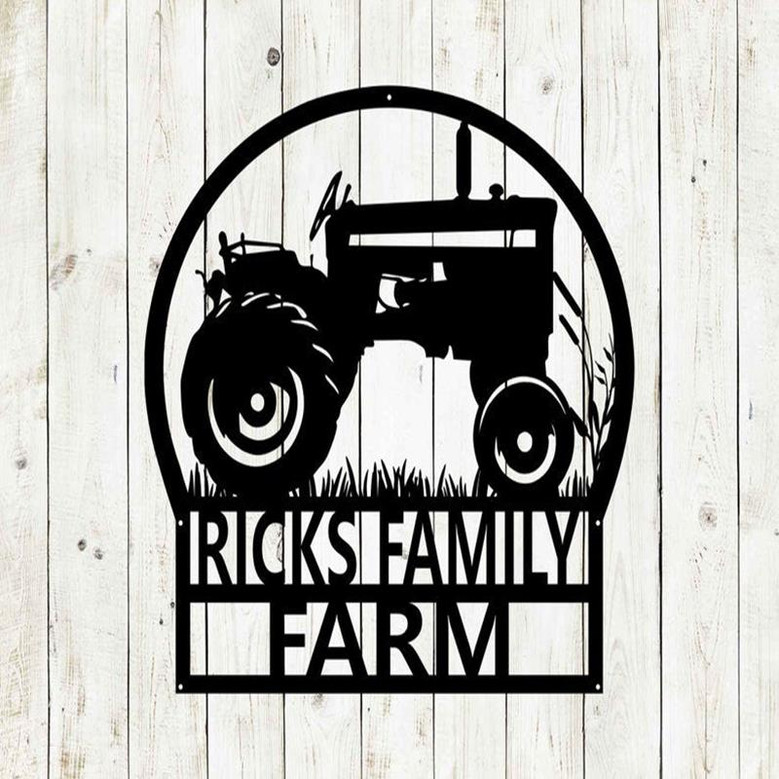 Tractor Custom Name Sign, Farm Sign, Cabin Sign, Tractor Sign