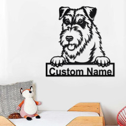 Custom Wales Terrier Dog Metal Wall Art, Personalized Wales Terrier Name Sign Decoration For Room, Wales Terrier Home Decor, Custom Dog