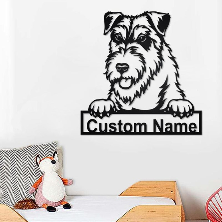 Custom Wales Terrier Dog Metal Wall Art, Personalized Wales Terrier Name Sign Decoration For Room, Wales Terrier Home Decor, Custom Dog