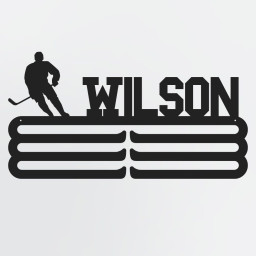 Hockey Medal Hanger With Custom Name, Personalized Hockey Medal Holder