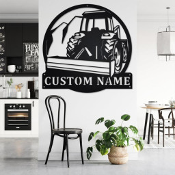Custom Tractor Box Blade Metal Wall Art, Personalized Tractor Box Name Sign Decoration For Room, Tractor Box Metal Home Decor, Tractor Box