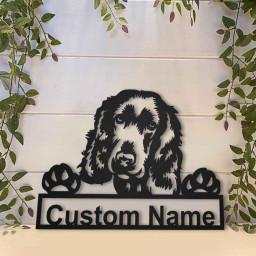 Personalized English Cocker Spaniel Dog Metal Sign Art | Custom English Cocker Spaniel Metal Sign | Dog Gift | Birthday Gift | Animal Funny