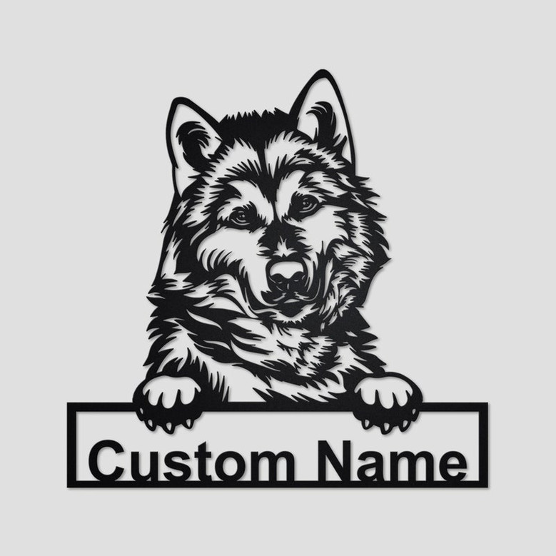 Personalized Alaskan Malamute Metal Sign |Alaskan Malamute Metal Wall Art | Dog Metal Sign | Alaskan Malamute Lover Gifts | Dog Lover Gifts