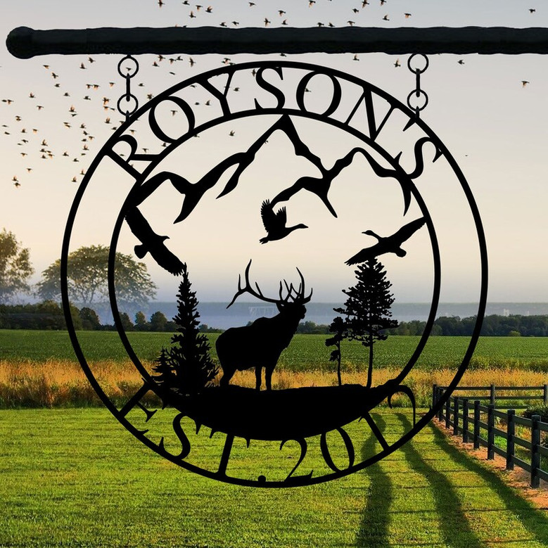 CustomMetal Farm Sign, Unique Metal House Entry Sign, Personalized Ranch Metal Sign