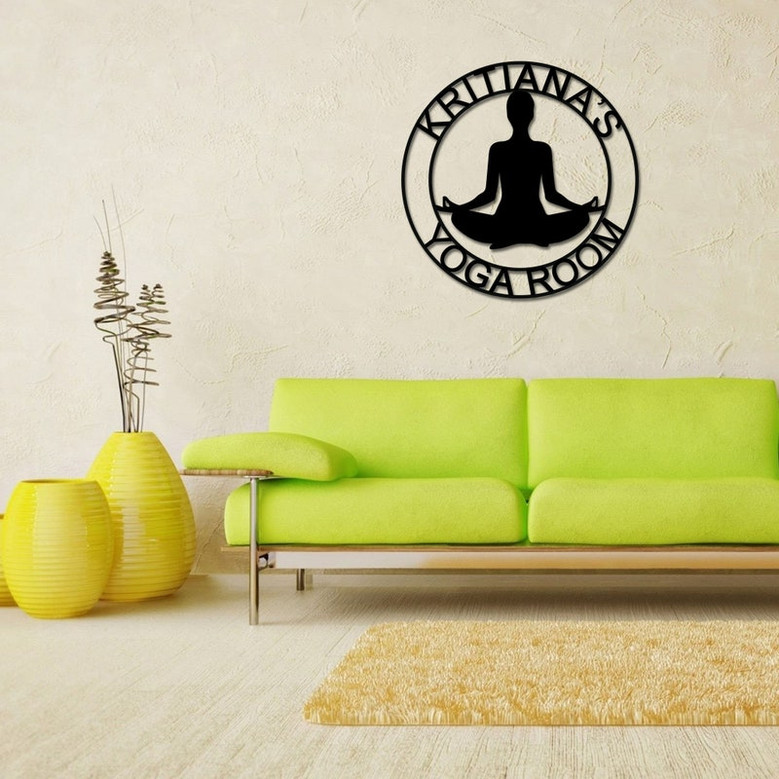 Mothers day gift, Personalized Mothers day Gift, Gift for Mom, Custom Yoga Metal Sign, Personalized Yoga Sign, Yoga Studio Decor, Gift Mom