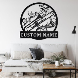 Custom Trombone Musical Instrument Metal Wall Art, Personalized Trombone Teacher Name Sign Decoration For Room