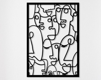 Modern Faces Metal Wall Art, Metal Cubism Faces Wall Art, Minimalist Abstract Wall Decor