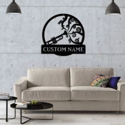 Personalized Trombone Monogram Metal Sign Art, Custom Trombone Monogram Metal Sign, Trumpet Gifts for Funny, Musical Instrument Gift