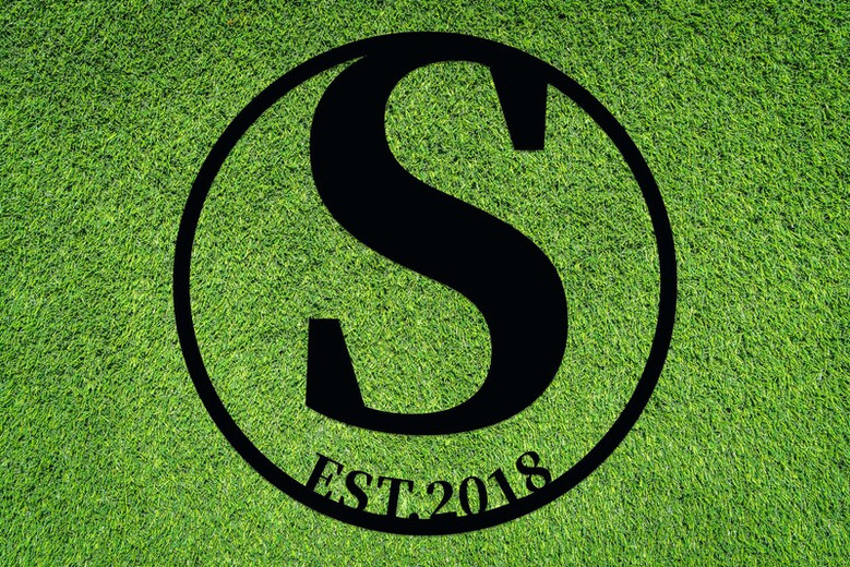 Custom Metal Monogram Wall Sign, Letter Monogram Decor, Anniversary Day Gift, Personalized Date Wall Decor