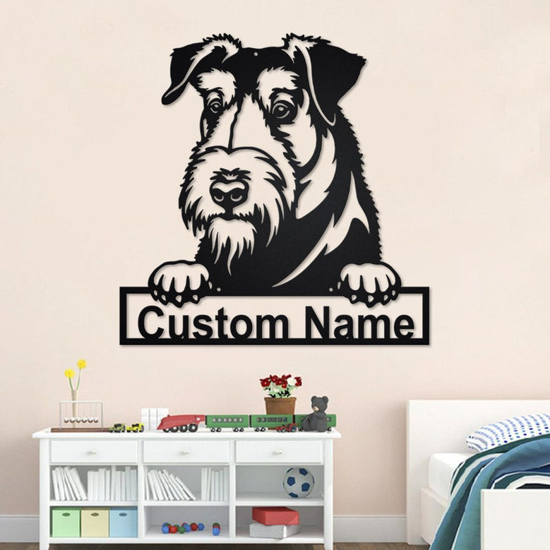 Custom Velshterer Dog Metal Wall Art, Personalized Velshterer Name Sign Decoration For Room, Velshterer Home Decor, Custom Velshterer Dog