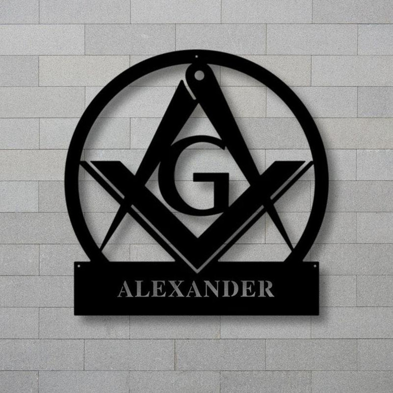 Custom Metal Masonic Sign Metal Mason Sign Metal Wall Art Farmhouse Decor Office Wall Art Housewarming Metal Sign For Mason