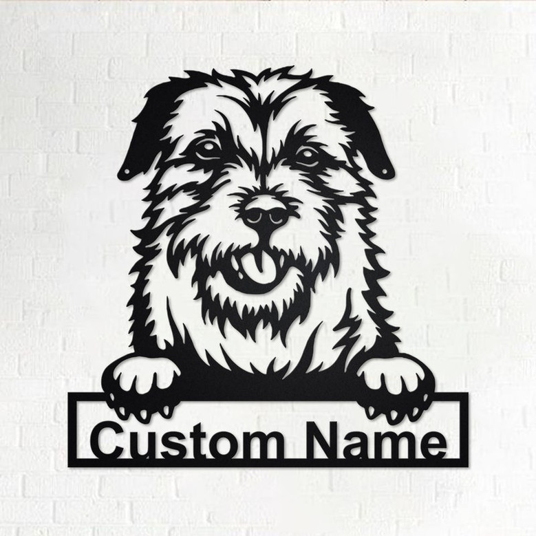 Personalized Border Terrier Metal Sign | Border Terrier Metal Wall Art | Dog Metal Sign | Dog Lover Gift | Border Terrier | Custom Dog