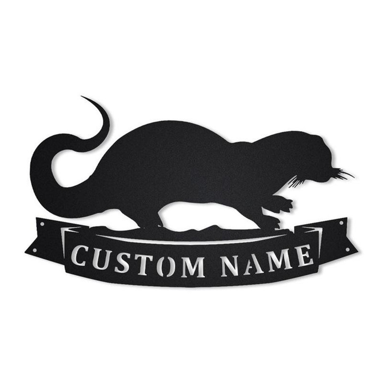 Personalized Otters Animal Metal Sign Art | Custom Otters Animal Metal Sign | Animal Funny | Pets Gift | Birthday Gift