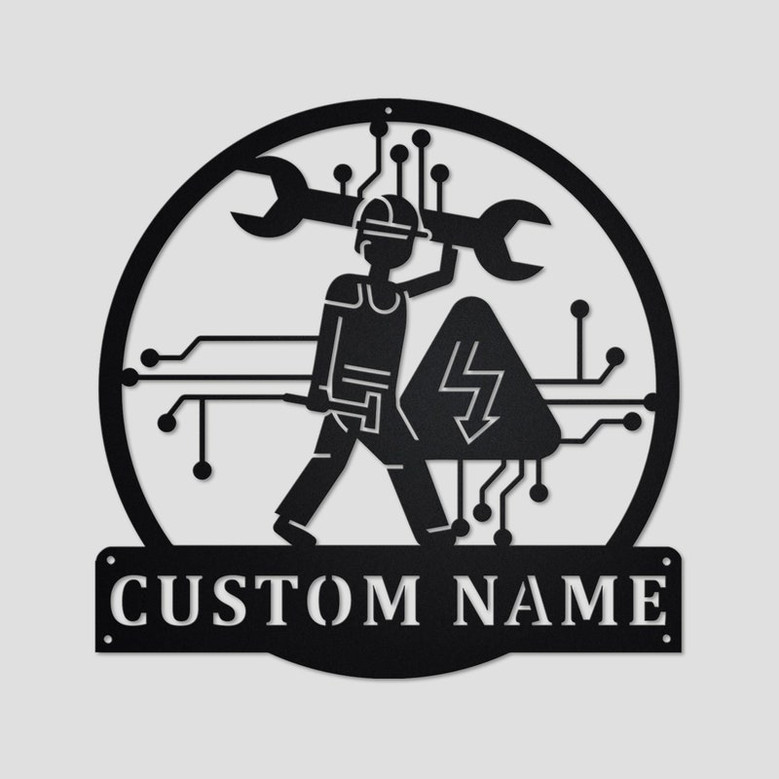 Electrical Engineering Personalized Monogram Metal Wall Decor | Electrical Engineering Metal Sign | Gifts For Electrical Engineering