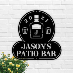 Personalized Bar Metal Sign for Home Bar, Custom Metal Bar Sign, Patio Bar Sign, Pool Bar Drink Sign, Home Bar Sign,Mancave Sign,Outdoor Bar