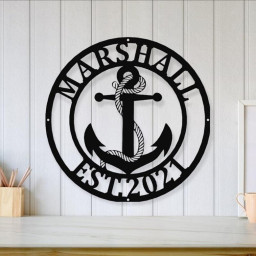 Anchor Sign - Nautical Decor - Beach Decor - Nautical Sign - Anchor Family Name