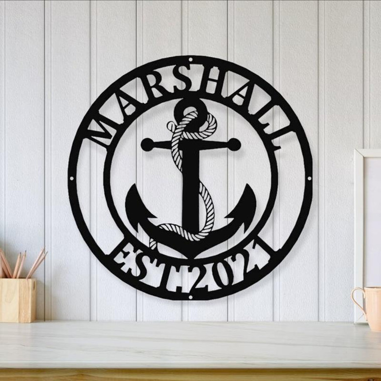 Anchor Sign - Nautical Decor - Beach Decor - Nautical Sign - Anchor Family Name