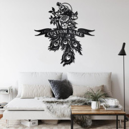 Custom Peacock Metal Wall Art, Personalized Peacock Name Sign Decoration For Room, Peacock Metal Home Decor, Custom Peacock, Peacock Animals