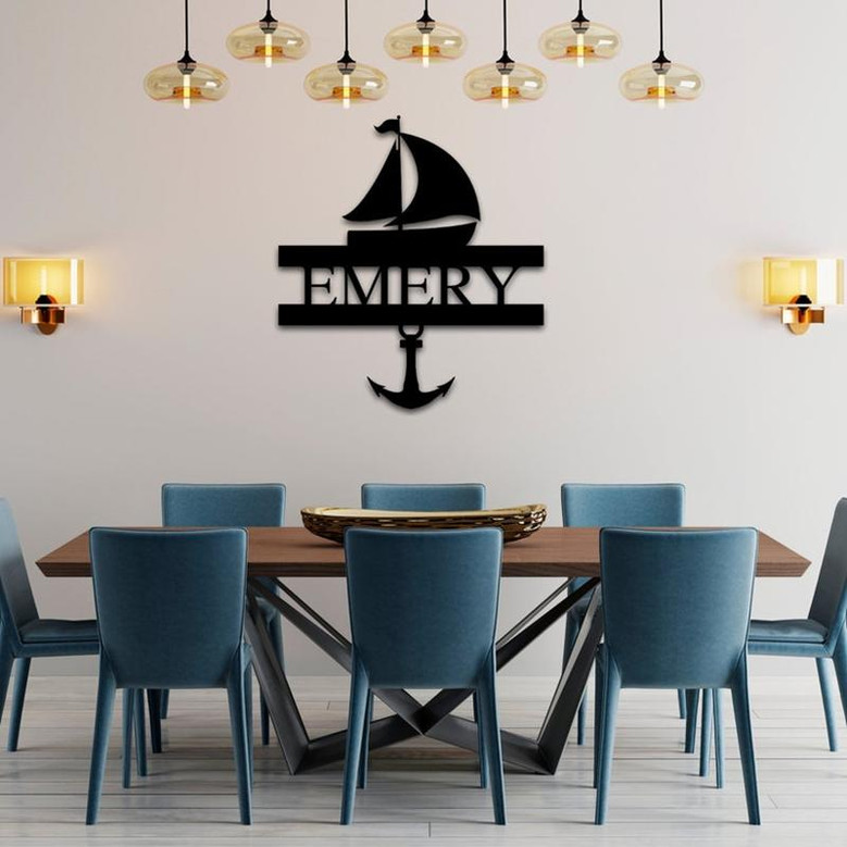 Custom Metal Sign, Name Sign, Custom Sign,home decor, Wall hanging, Wall decor,Custom wall sign, Ocean sign, beach sign, Address sign, home