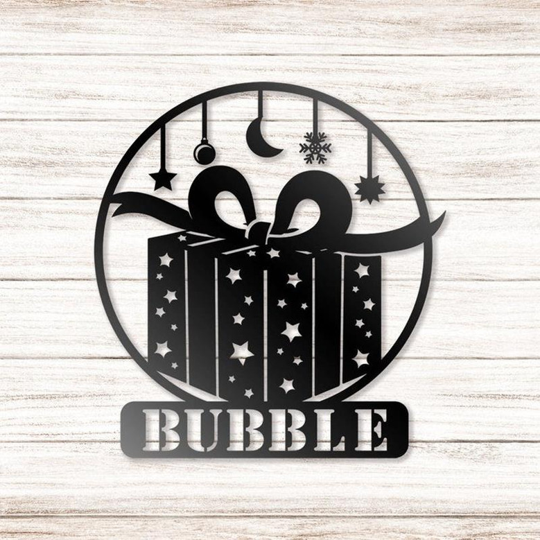 Custom Christmas Present Wall Art, Personalized Christmas Gifts Metal Sign, Family Boxing Day Gifts, Housewarming Gifts